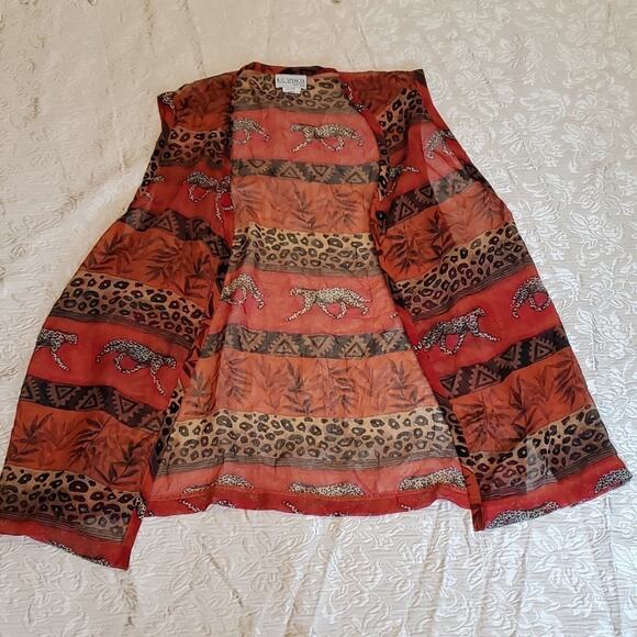 Midi Lined Dress with Sheer Vest size 16 - Picture 2 of 9